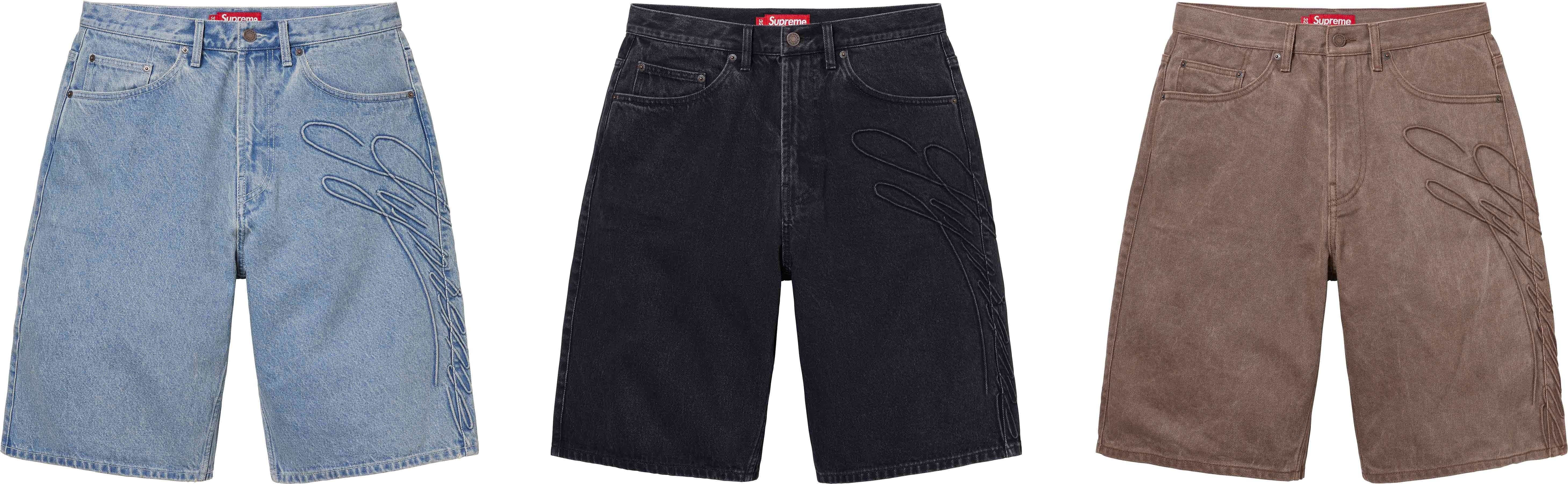 Script Baggy Denim Short